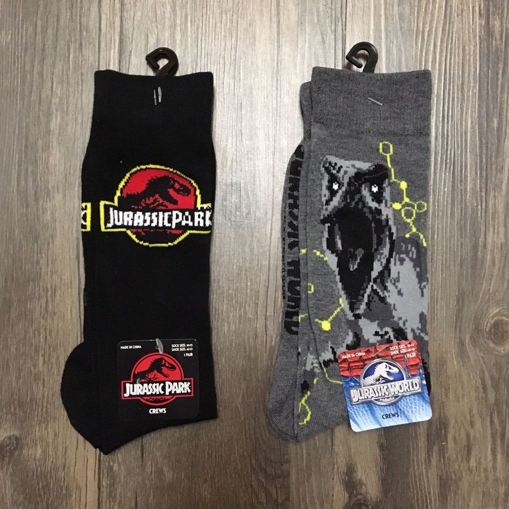 Lot of 2 - Jurassic Park Socks